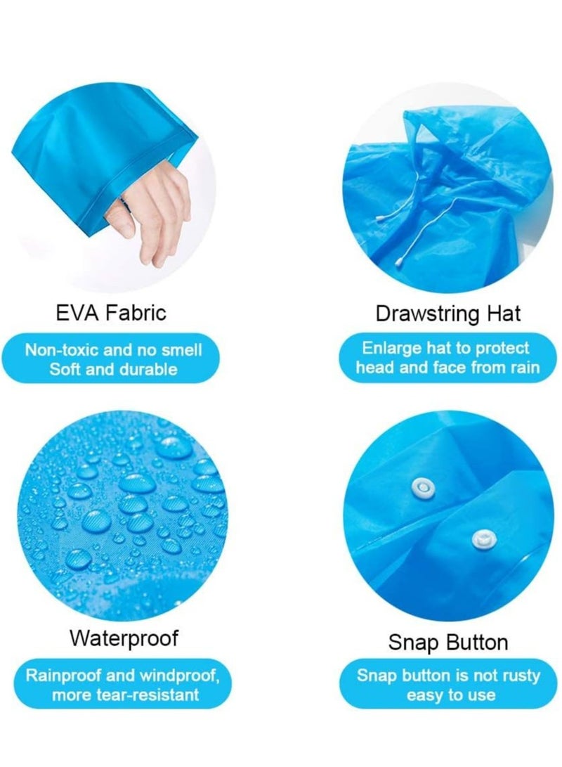 Oasisgalore Reusable Rain Ponchos with Hood & Drawstring - Waterproof, Lightweight - Image 3
