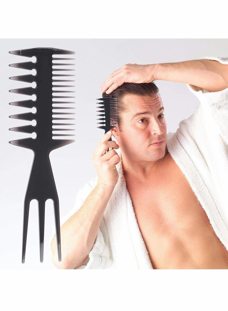 Excefore Styling Hair Comb Set, 2 Pack Salon Barber Hairstylist Comb Professional Hair Brush Retro Hairdressing Hair Care Style Accessory Double-sided for Men Boy Gentleman - Image 3