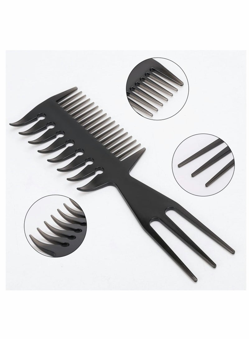 Excefore Styling Hair Comb Set, 2 Pack Salon Barber Hairstylist Comb Professional Hair Brush Retro Hairdressing Hair Care Style Accessory Double-sided for Men Boy Gentleman - Image 5
