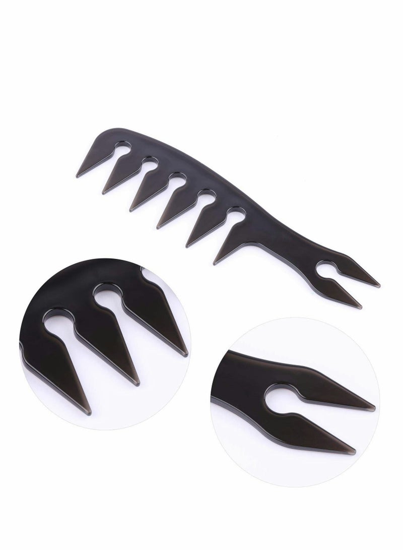 Excefore Styling Hair Comb Set, 2 Pack Salon Barber Hairstylist Comb Professional Hair Brush Retro Hairdressing Hair Care Style Accessory Double-sided for Men Boy Gentleman - Image 4