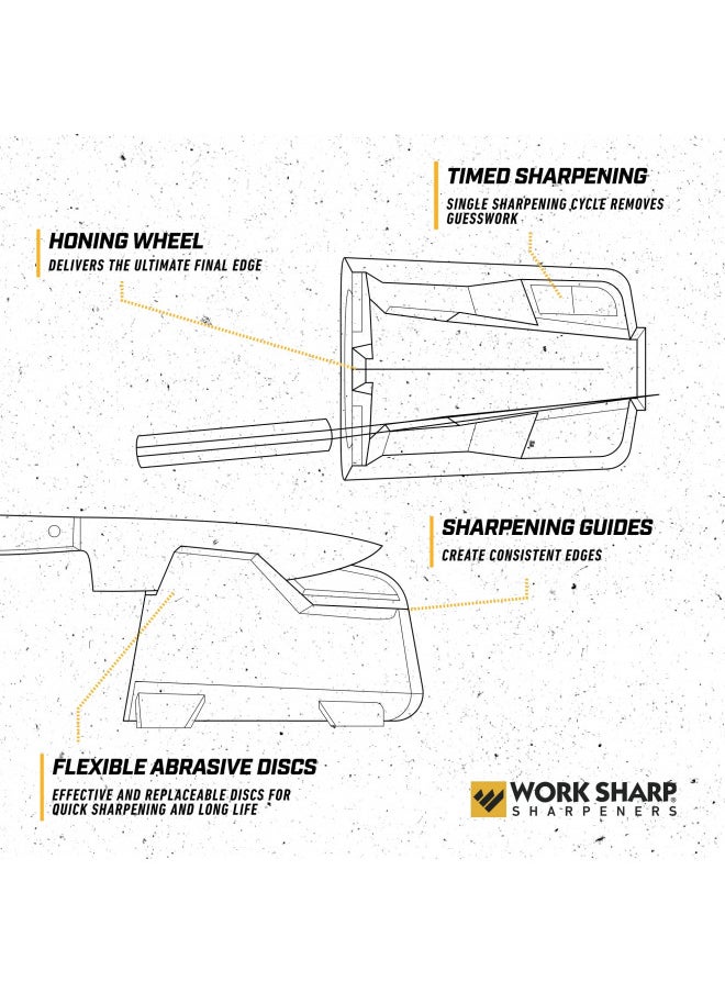 Work Sharp Work Sharp Electric Culinary E2 Kitchen Knife Sharpener - For Scissors, Cleavers, Nakiri, Serrated & Paring Knives Black  - Image 4