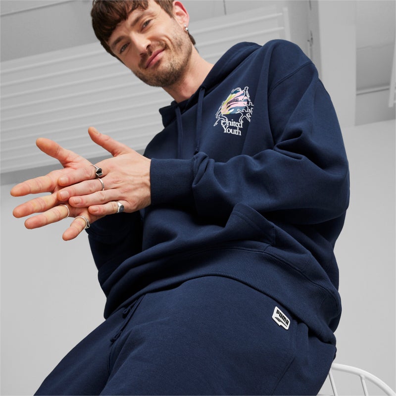 PUMA DOWNTOWN Mens Blue Shorts - Image 3