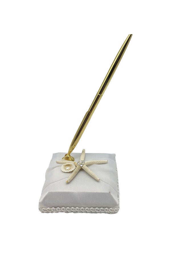 NIBEMINENT Starfish Pattern Pen Holder Set White - Image 1