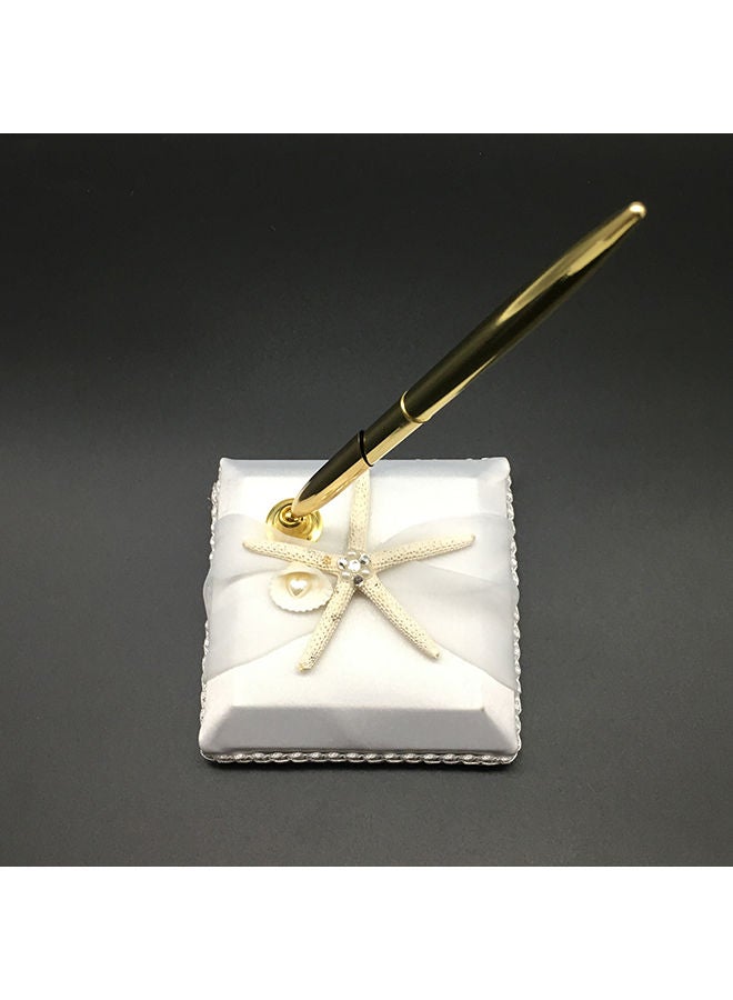 NIBEMINENT Starfish Pattern Pen Holder Set White - Image 4