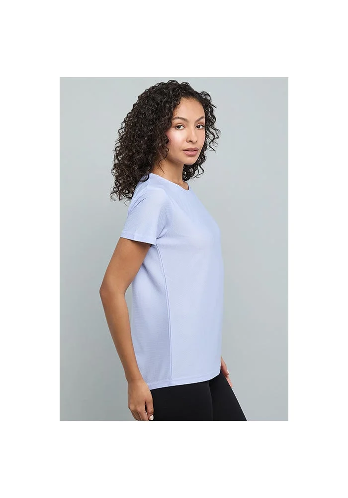 R&b  Logo Detail Active T-Shirt with Crew Neck and Short Sleeves for Women | Best Price UAE