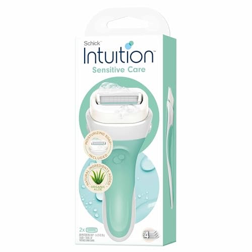 Intuition Schick Intuition Razors for Women with Sensitive Skin  1 Razor  2 Intuition Razor Blades Refill with Organic Aloe