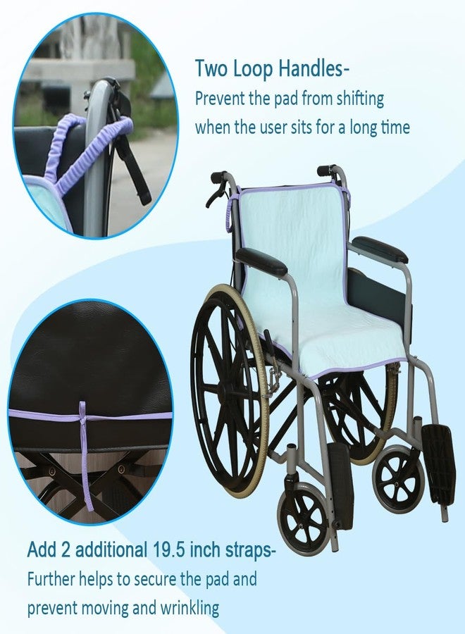 Ehucon Wheelchair Highly Absorbent Incontinence Pad for Elderly Waterproof Pads, 4-Layer Soft Washable and Reusable Seat Pad with Two Loop Handles, 18.9"X33.9" (Pack of 2 Counts) - Image 4