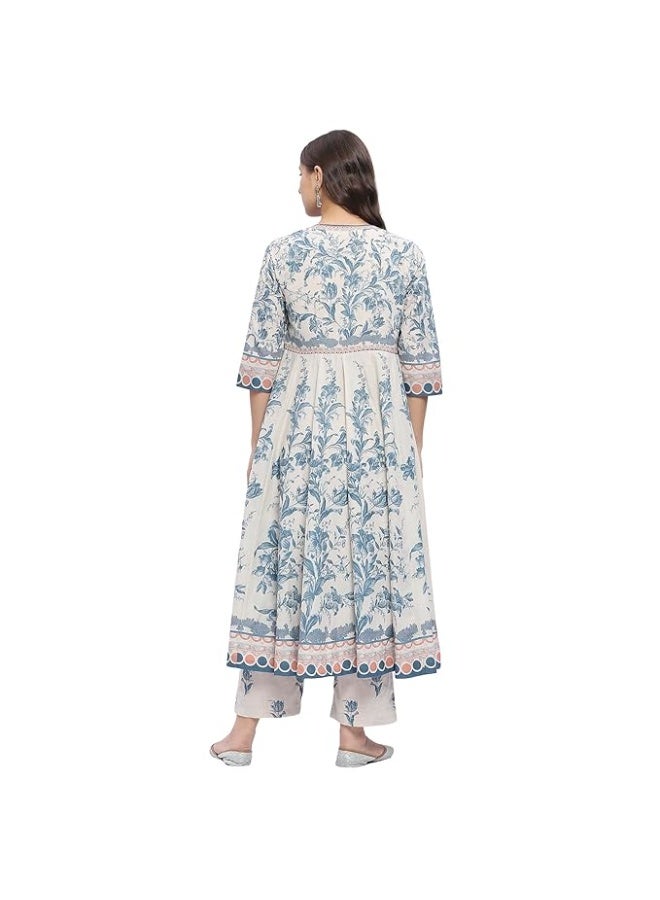 BIBA Women Cotton Kurta with pant L - Image 4