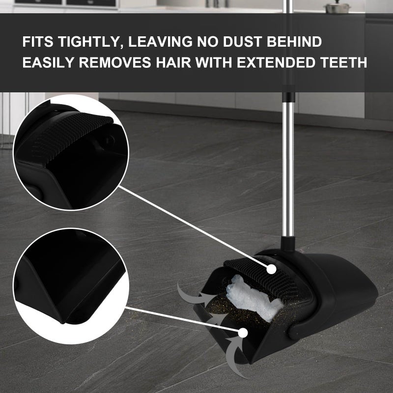 UDUK Broom and Dustpan Set, Household Broom with Dustpan Combo Set, 51" Long Handle, Dust Pan Set for Kitchen Office Lobby Floor - Image 5