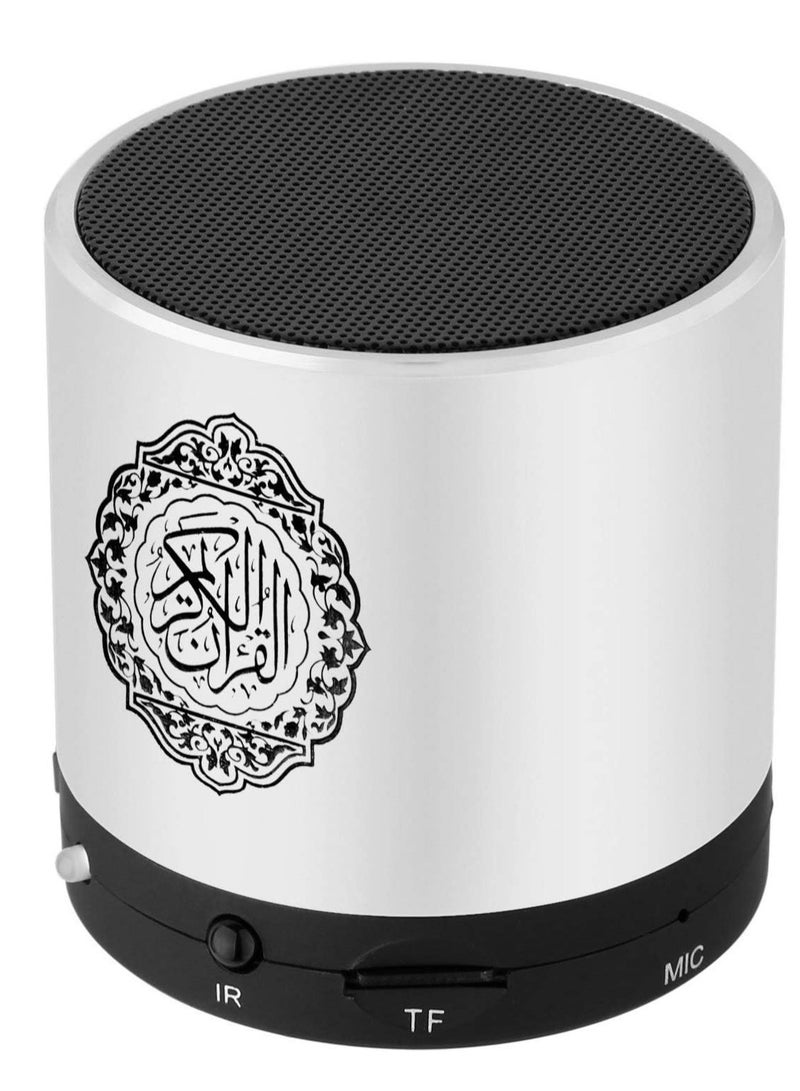 ELTRAZONE SQ200 Portable Quran Speaker with Remote Control – 8GB MP3 Player, TF Card Slot, FM Radio, USB Rechargeable, Silver - Image 2