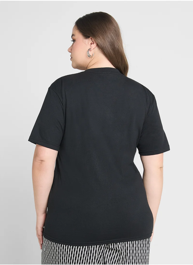 Ginger Plus Varsity Style Graphic T-Shirt