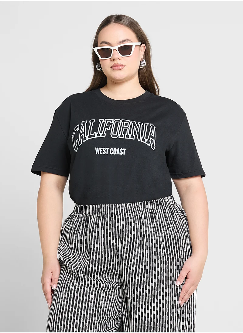 Ginger Plus Varsity Style Graphic T-Shirt