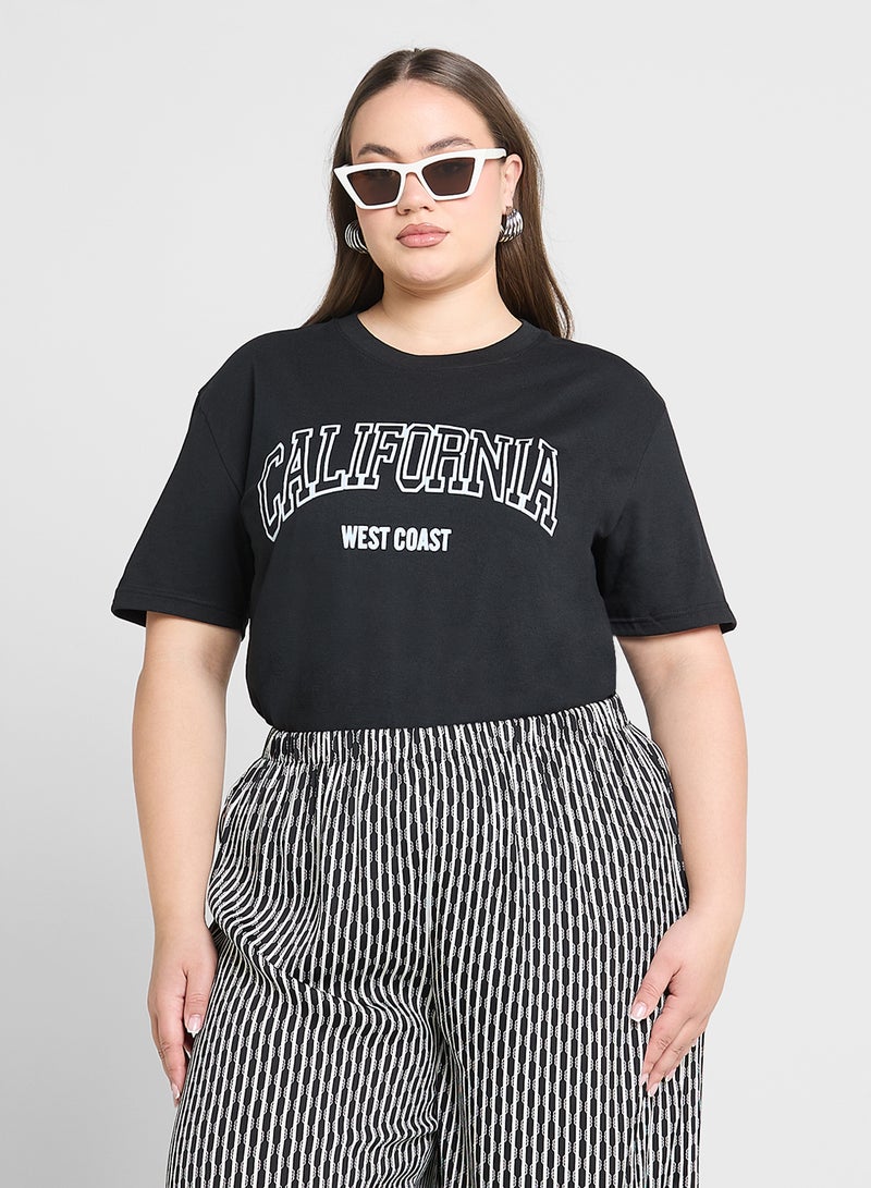 Ginger Plus Varsity Style Graphic T-Shirt - Image 1