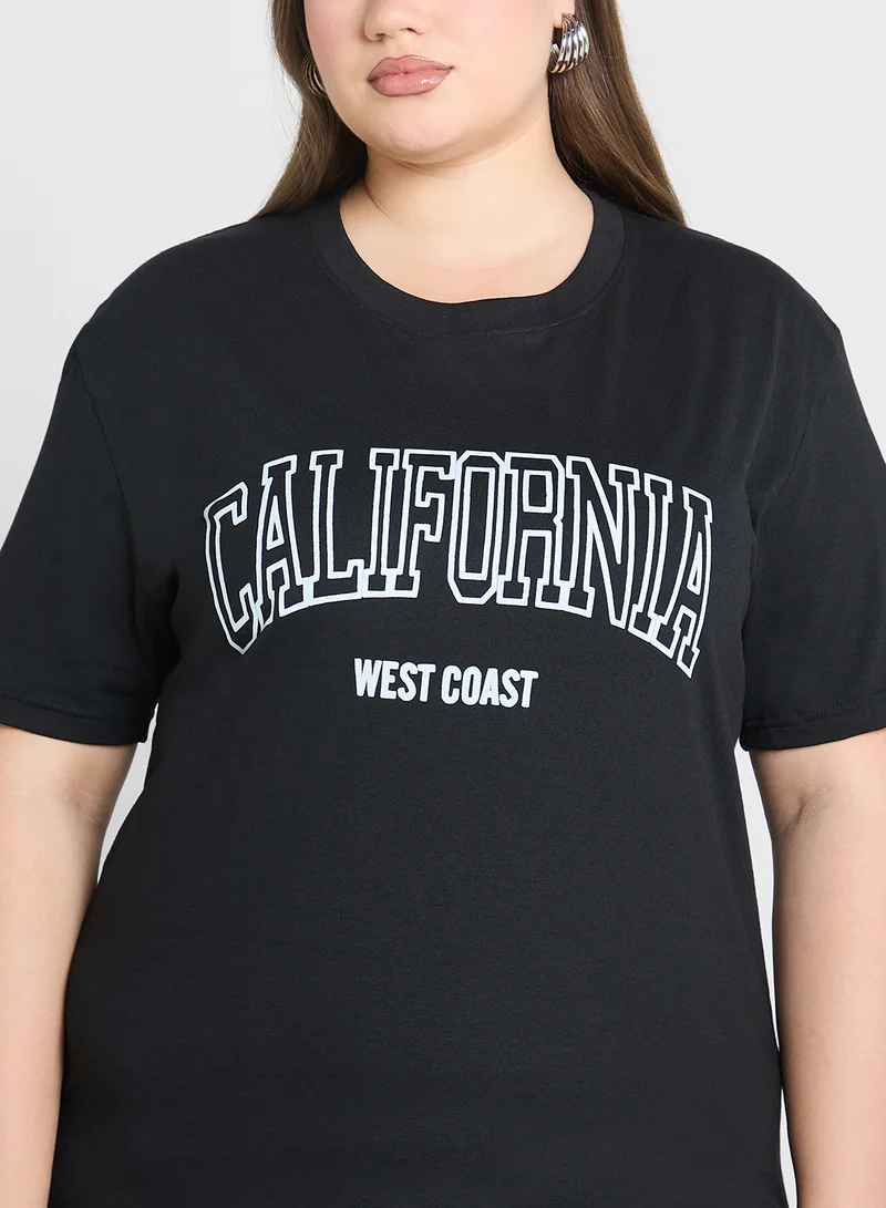 Ginger Plus Varsity Style Graphic T-Shirt