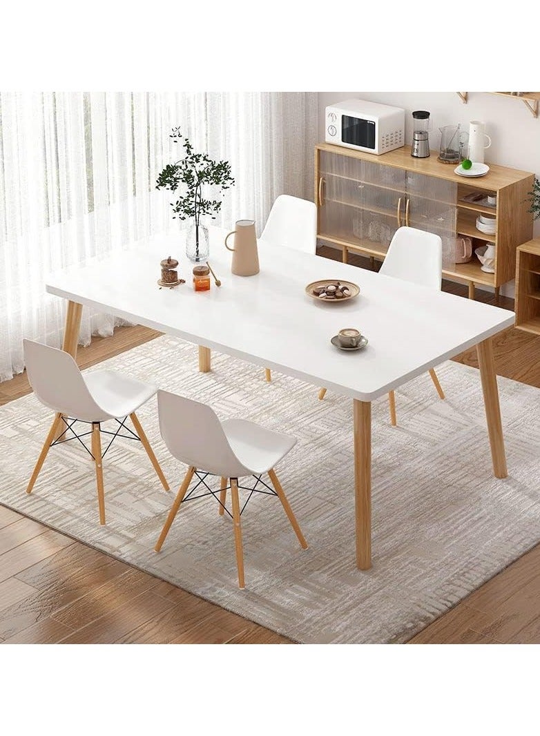 Generic Modern Dining Table with 4 Chair for Small Space Living Room Table (1 Piece 100cm Table , 4 Chairs)  - Image 1