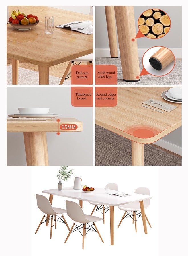 Generic Modern Dining Table with 4 Chair for Small Space Living Room Table (1 Piece 100cm Table , 4 Chairs)  - Image 2