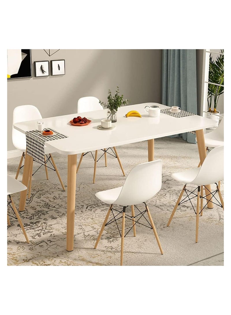 Generic Modern Dining Table with 4 Chair for Small Space Living Room Table (1 Piece 100cm Table , 4 Chairs)  - Image 5