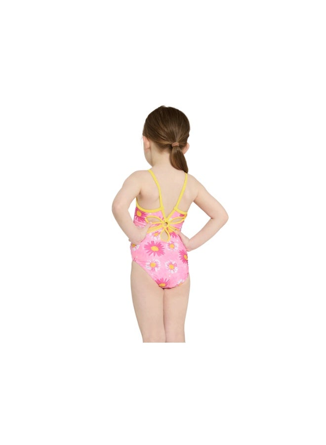 Zoggs Girls Holly Yaroomba Floral One Piece Swimsuit Navy/Pink | Ecolast+ Fabric, 100% Chlorine Proof, Quick-Dry, UPF50+, Scoopback Fit, Soft Shelf Bra, Eco-Friendly & Durable Swimwear | 463618-HOLL20 - Image 3