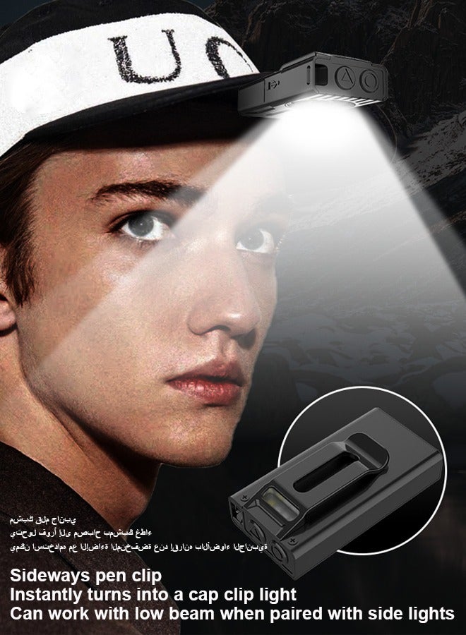 Sahramart EDC Flashlight, 400 Lumens Mini Flashlight with Magnet, Rechargeable UV Flashlight Last for 80 Hours, Keychain Flashlight with 8 Modes, Flashlights High Lumens for Outdoor Adventure, Camping, Hiking - Image 3