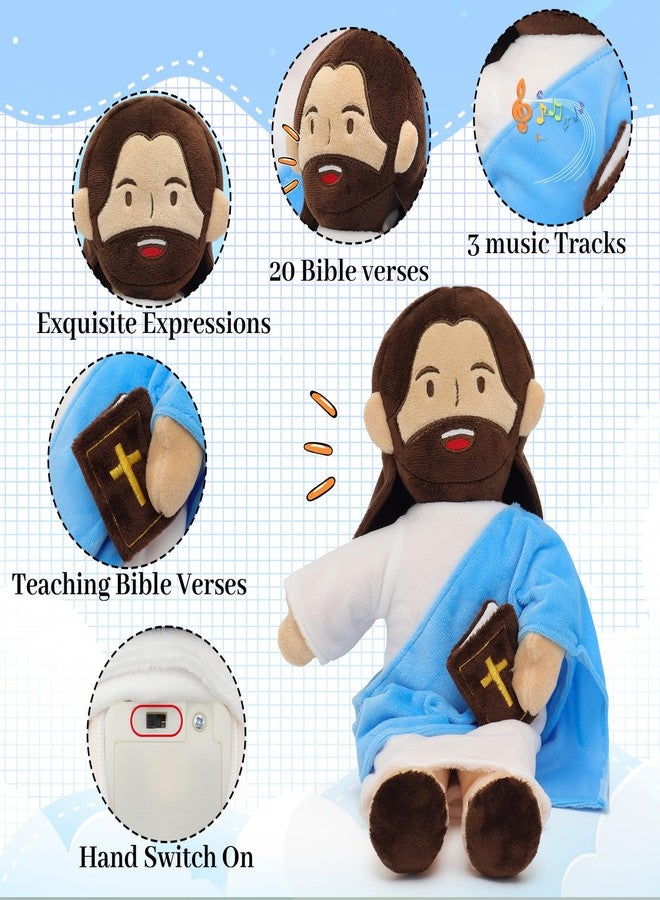 Yelakey Jesus Plush - 13.4“ Talking Jesus Plush Toy with 20 Bible Verses and 3 Bible Songs, Religious Stuffed Doll for Kids, Christian Easter Gift for Church and Sunday School - Image 3