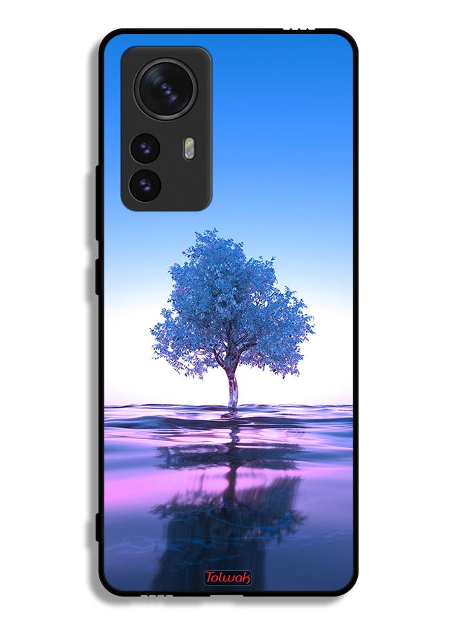 Tolwak Xiaomi 12 Pro Protective Case Cover Tree Neon Body Of Water Reflection Digital Art  - Image 2