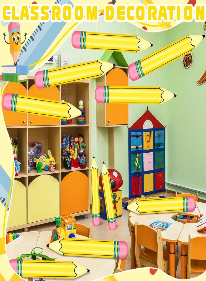 Demonwer 4Pcs 27 Inch Large Inflatable Pencil Balloons Back to School Inflatable Pencil Balloon Graduation Party Decoration for Back to School Classroom Garden Room Birthday Party Decorations - Image 4