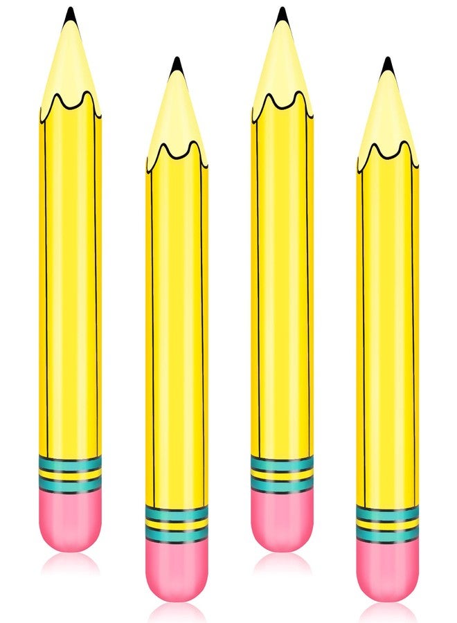 Demonwer 4Pcs 27 Inch Large Inflatable Pencil Balloons Back to School Inflatable Pencil Balloon Graduation Party Decoration for Back to School Classroom Garden Room Birthday Party Decorations - Image 1