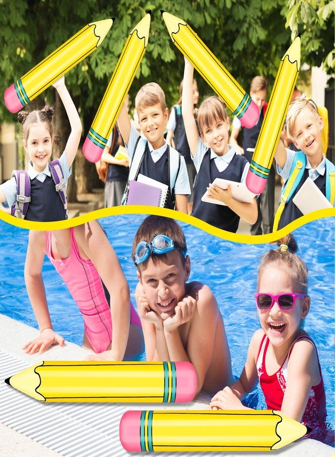 Demonwer 4Pcs 27 Inch Large Inflatable Pencil Balloons Back to School Inflatable Pencil Balloon Graduation Party Decoration for Back to School Classroom Garden Room Birthday Party Decorations - Image 5