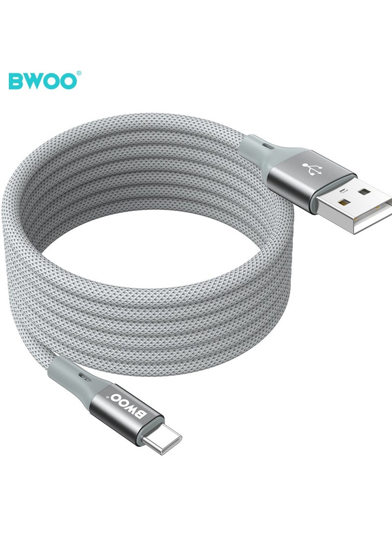 BWOO Usb-A To Type-C Magnetic Charging Cable Grey - Image 2