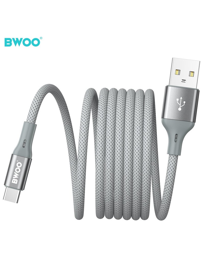 BWOO Usb-A To Type-C Magnetic Charging Cable Grey - Image 3