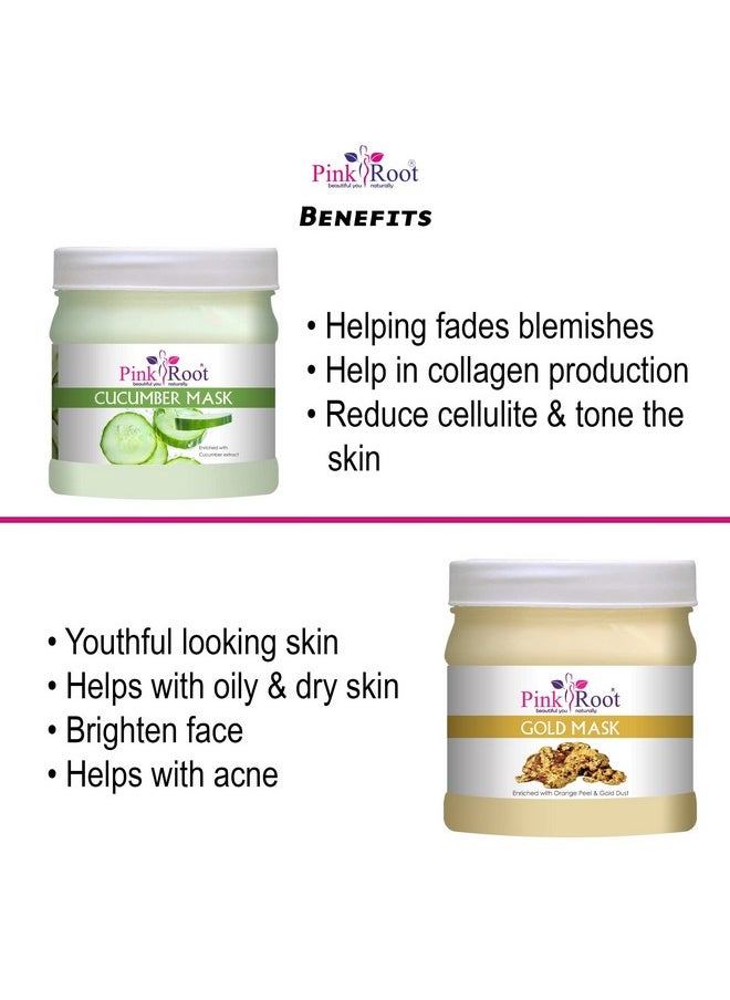 Pink Root - Pink Root Cucumber Mask 500gm with Gold Mask 500gm - Image 1