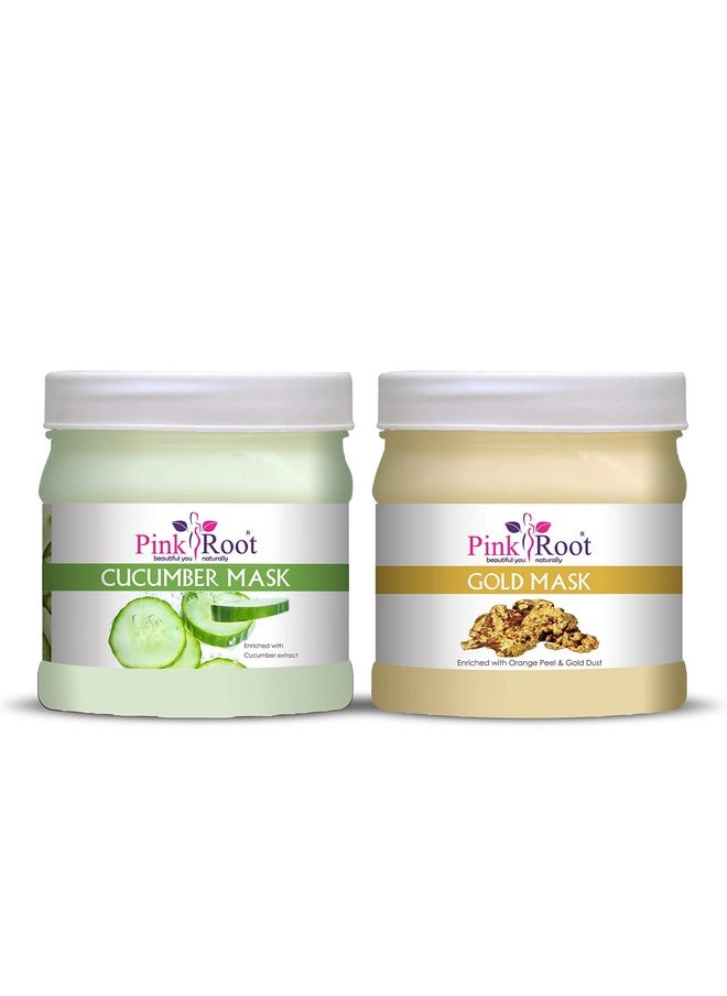 Pink Root - Pink Root Cucumber Mask 500gm with Gold Mask 500gm - Image 1