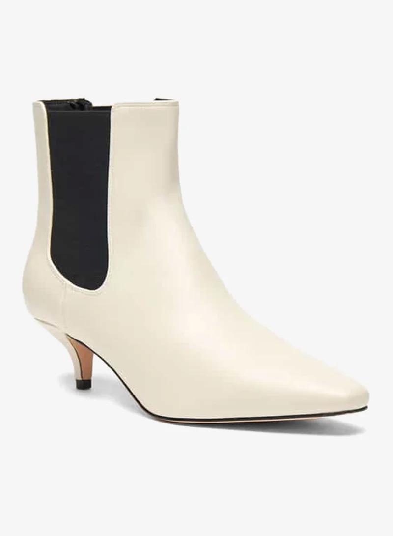 Celeste Women's Solid Slip-On Ankle Boots with Stilleto Heels