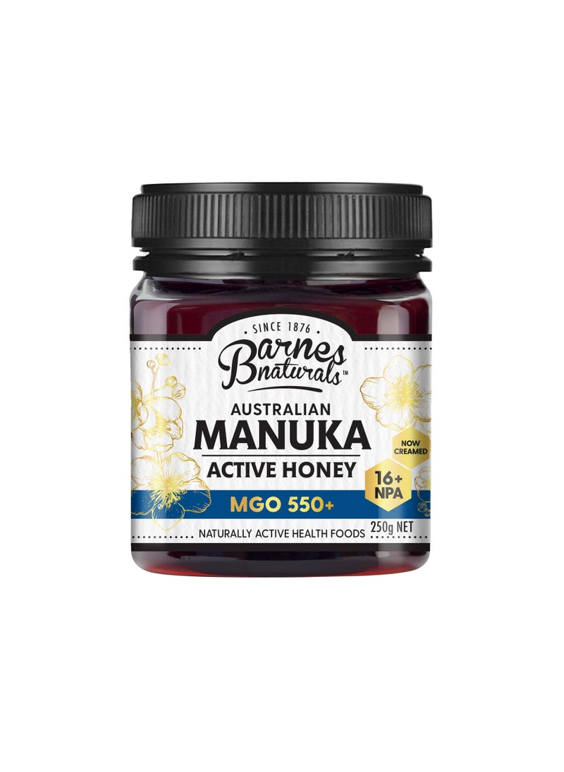 Barnes Natural - Barnes Naturals Australian Manuka Active Honey MGO-550+, 250 gm - Image 1