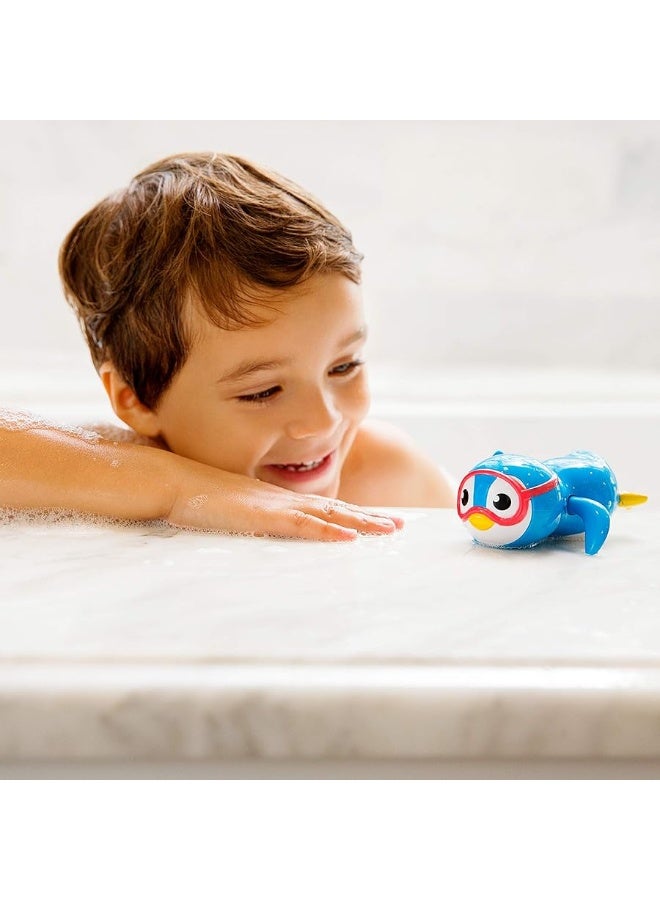 MunchkinÂ® Wind Up Swimming Penguin Baby and Toddler Bath Toy, Blue - Image 1