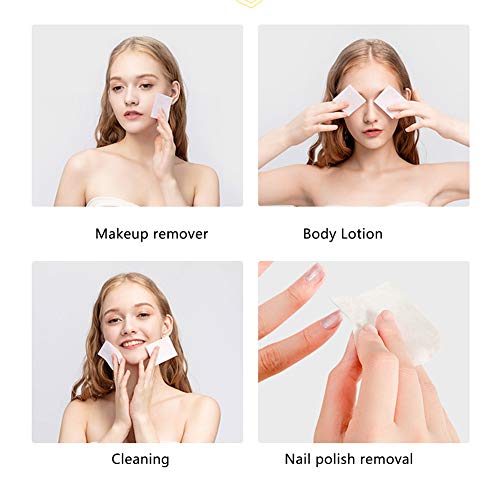Aturmon 1000 PCS Thin Makeup Facial Cotton Pads, Square Facial Lips Eyes Makeup Remover Pads, Nails Polish Remover Cotton Pads, Non-Woven, Soft, Lint Free - Image 4