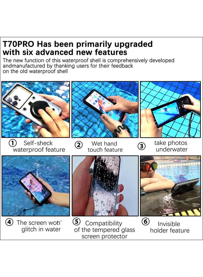 اس-توب جراب هاتف مقاوم للماء IP68 بعمق 10 أمتار تحت الماء للهواتف التي يقل حجمها عن 6.6 بوصة - Image 4