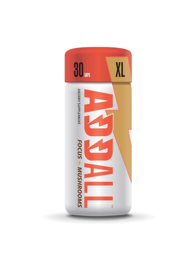 Addall Focus + Mushroom Memory Supplement (30 Count) Focus Mushroom #1 Effective Alternative Brain Supplement Substitute Pills Nootropic & Energy| No Crash | Science Backed Formula | 30 Capsules - Image 1