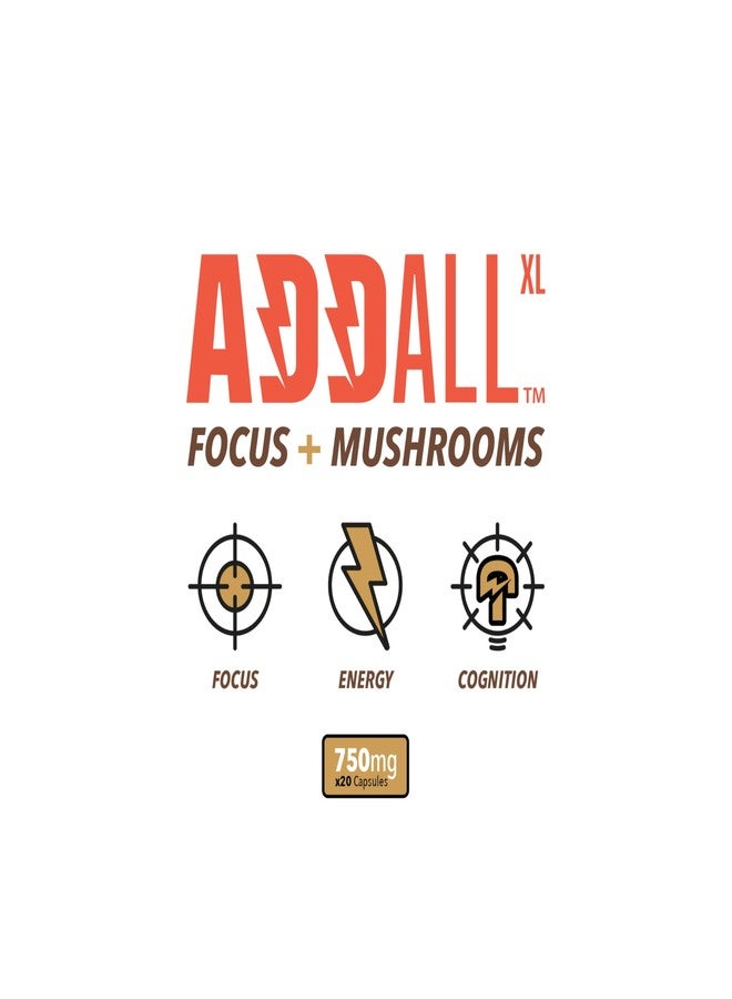 Addall Focus + Mushroom Memory Supplement (30 Count) Focus Mushroom #1 Effective Alternative Brain Supplement Substitute Pills Nootropic & Energy| No Crash | Science Backed Formula | 30 Capsules - Image 3