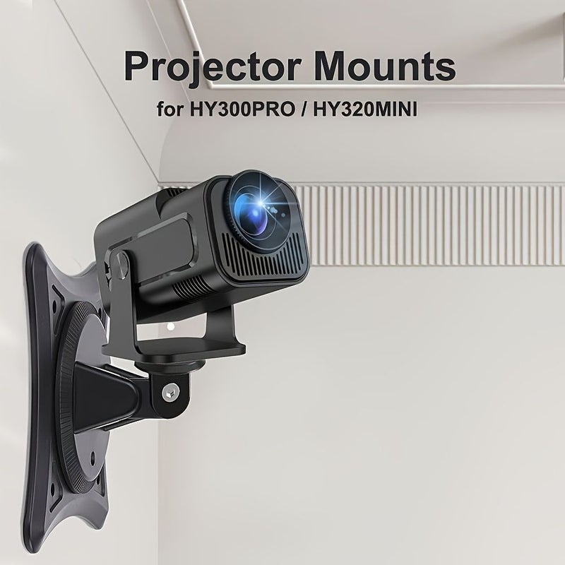 Black Wall Mount Bracket for HY300 Hy320 Mini Projector Heavy Duty - Image 1