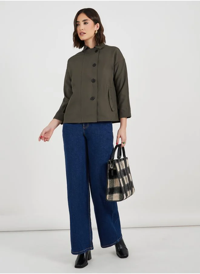 Styli Oversized Longline Utility Shacket