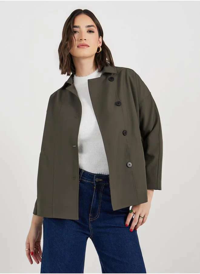 Styli Oversized Longline Utility Shacket