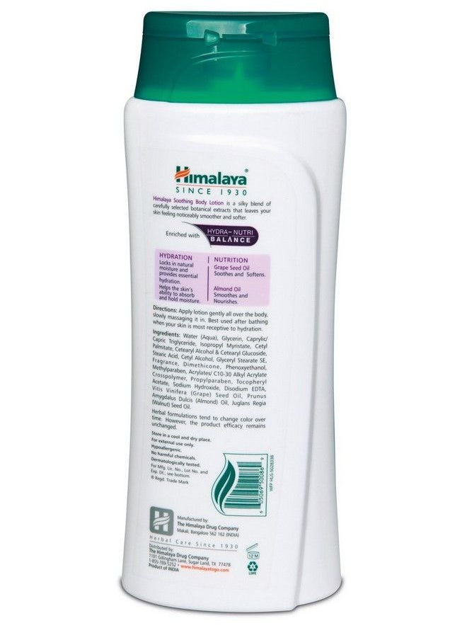 Himalaya Herbal Healthcare - Soothing Body Lotion (2 Pack) For Dry Skin With Grape Seed And Almond Oil Soothes And Moisturizes 1353 Oz (400 Ml) - Image 1