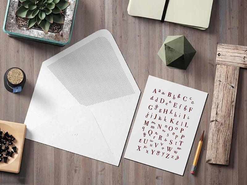 Hying 26 Capital Alphabets 52 Lowercase Alphabets Letter Rubber Clear Stamps for Card Making Decoration DIY Scrapbooking Embossing Album Decor Craft - Image 4