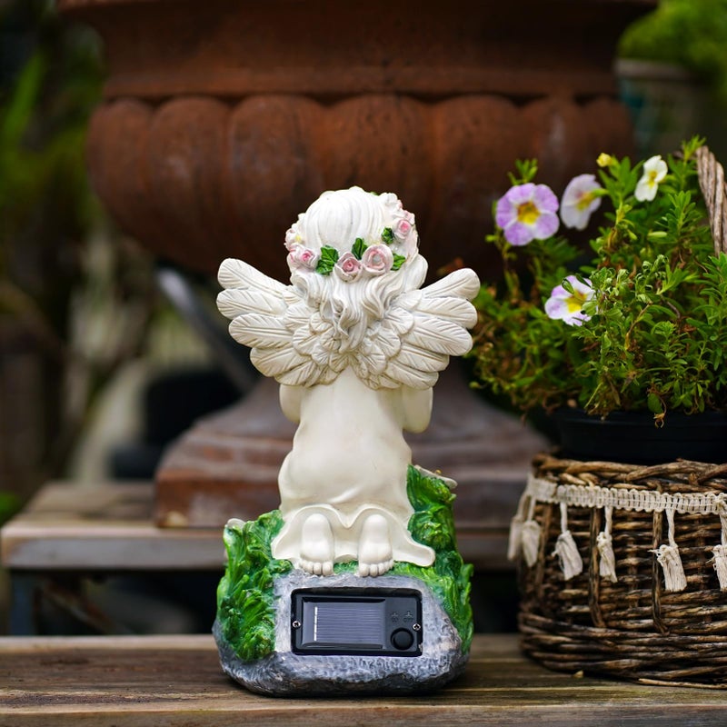 Pohabery Angel Garden Decor Statue Solar Angel Decorations for Yard Outdoor Decorations for Patio Gift for Mom - Image 5