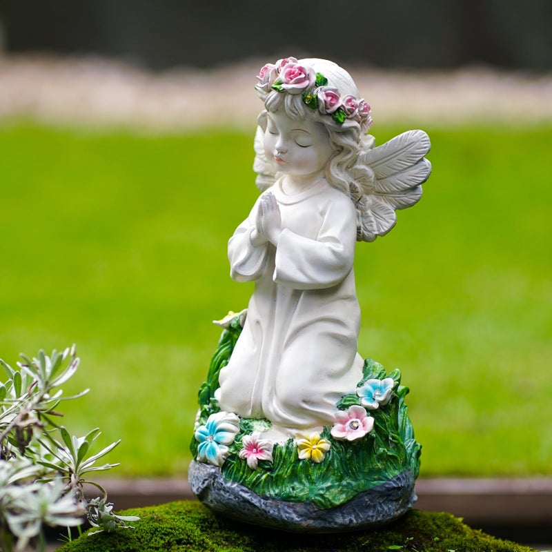 Pohabery Angel Garden Decor Statue Solar Angel Decorations for Yard Outdoor Decorations for Patio Gift for Mom - Image 4