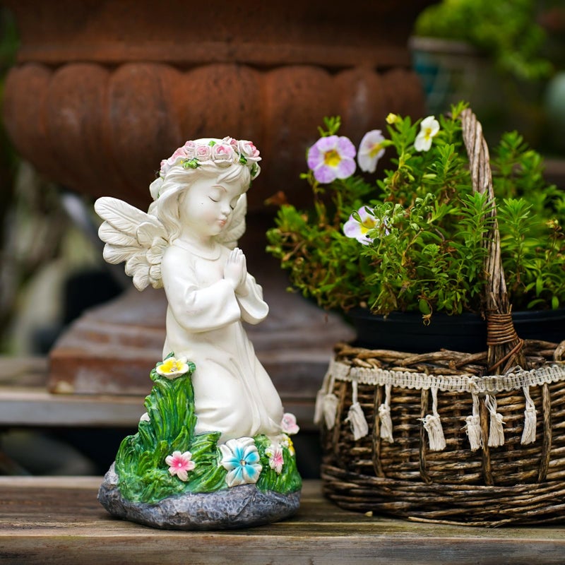Pohabery Angel Garden Decor Statue Solar Angel Decorations for Yard Outdoor Decorations for Patio Gift for Mom - Image 2