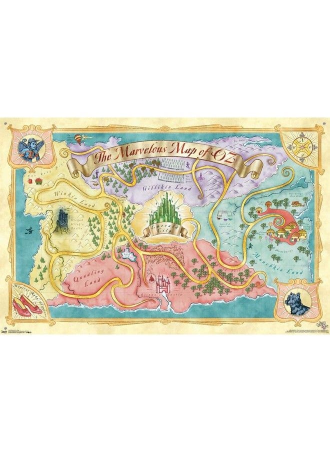 Trends International - The Wizard Of Oz Map Wall Poster With Push Pins - Image 1
