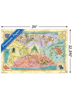 Trends International The Wizard Of Oz Map Wall Poster With Push Pins  - Image 3