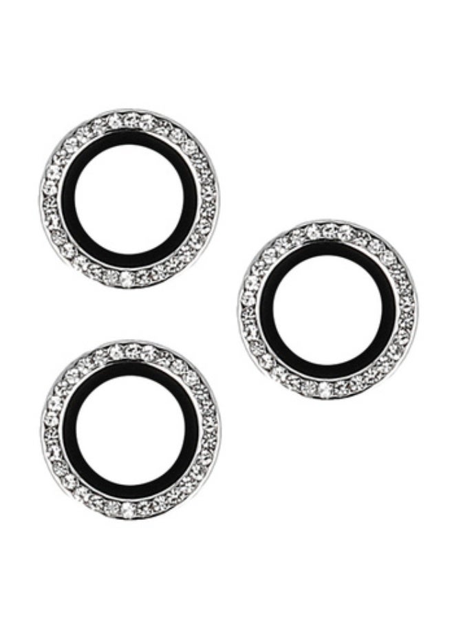 عدسة كاميرا فاخرة مرصعة بأحجار الراين لهاتف Honor 400 Pro، غطاء كريستالي ماسي لامع، إطار معدني أسود متين (أسود) - Image 2